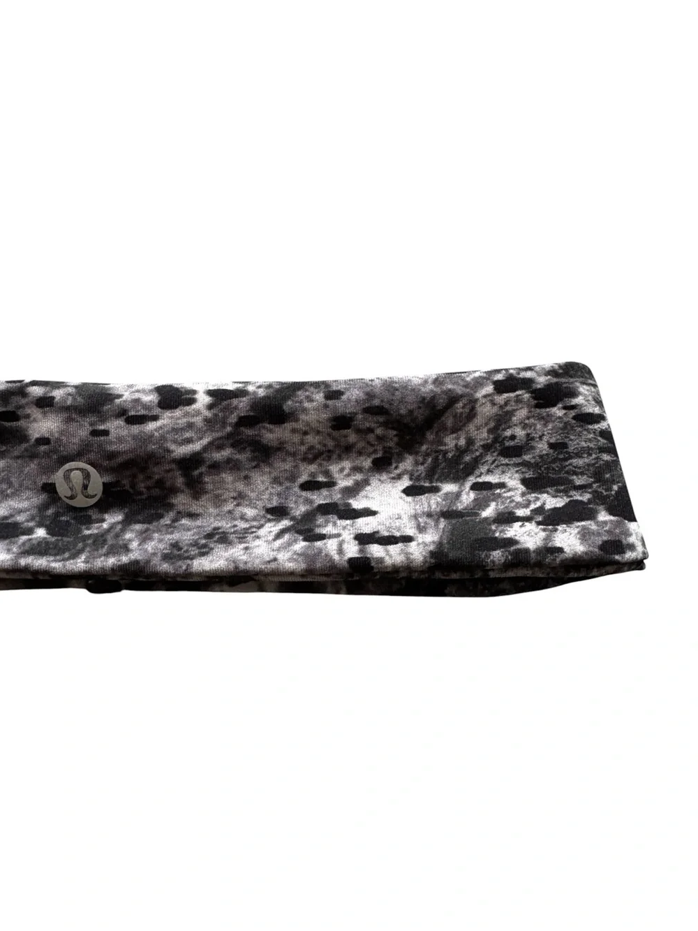 LuLuLemon OS Black/Gray Nylon/Lycra Elastane Fly Away Tamer Headband Luxtreme